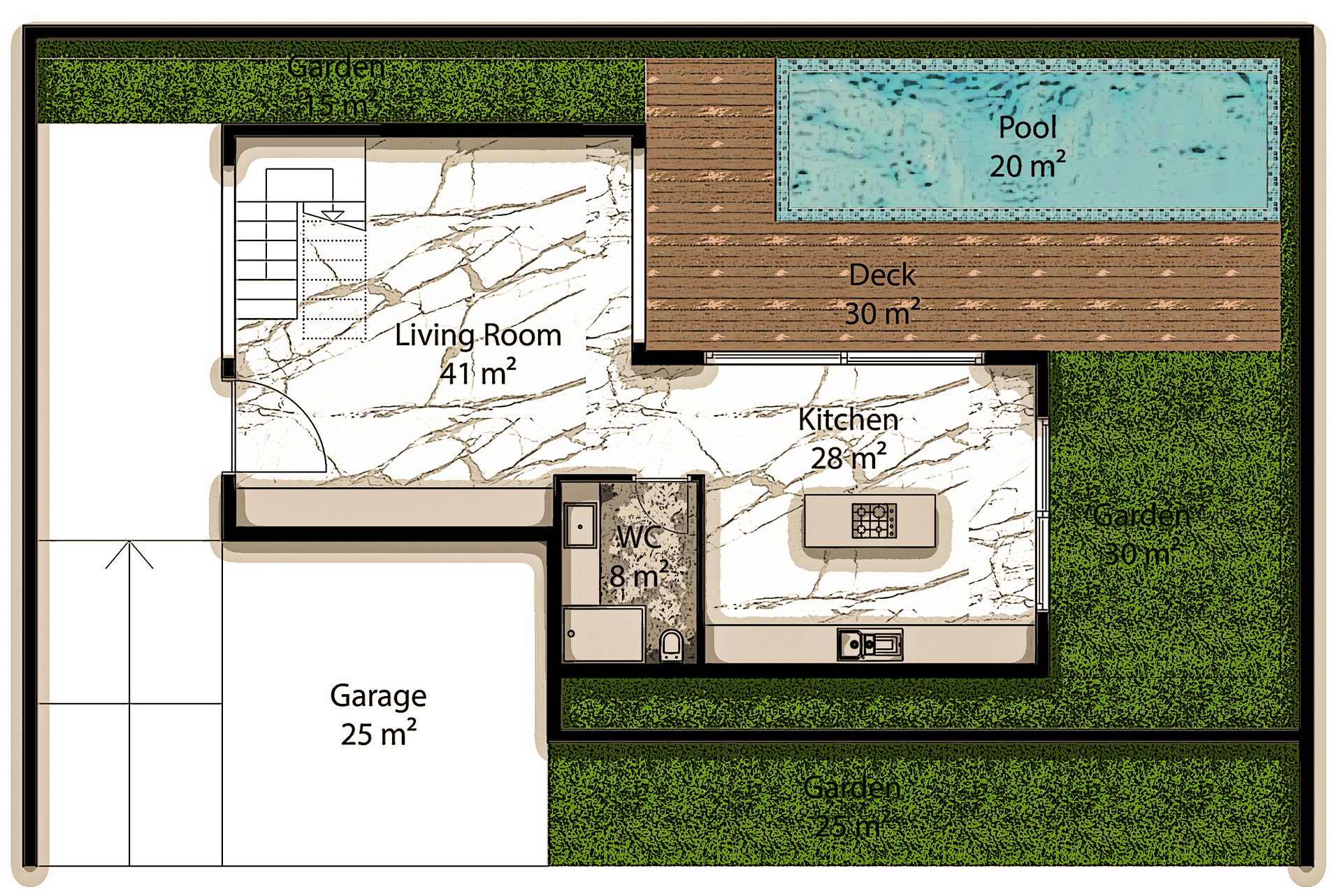Larmes Villas 3+1 Sapphire 01_saphire ground